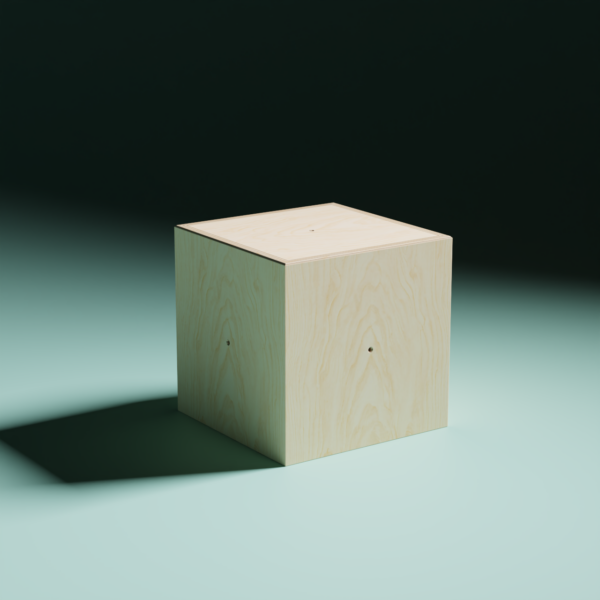 Cube - 30x30x30cm - Bouleau – Image 2